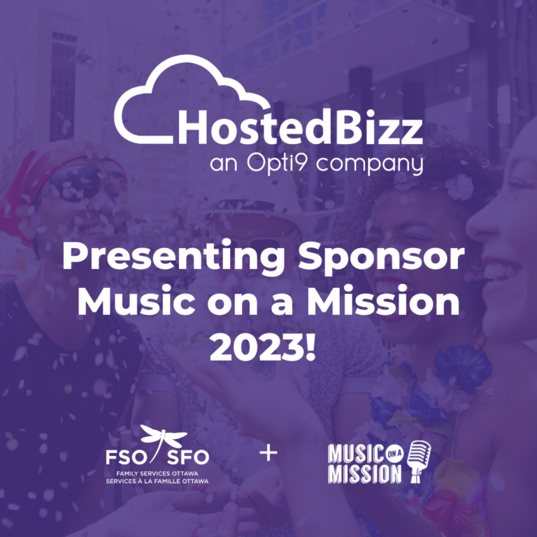 HostedBiz Presenting Sponsor! Music on a Mission 2023!